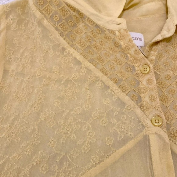 Chico's Cream Button Down Shirt - Picture 5 of 16